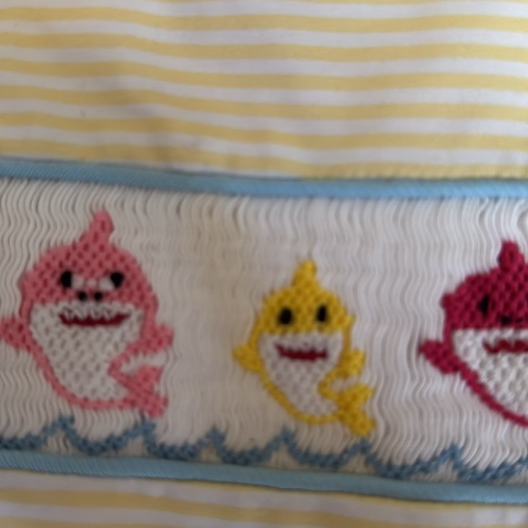 Babeeni Striped Yellow Kids Top with BabyShark Design, 12M - Picture 7 of 7
